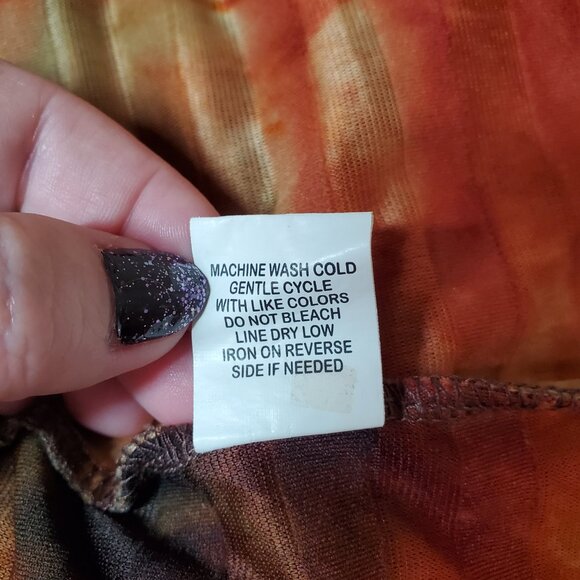 Elementz Ruffle Round Neck Top In Trending Fall Colors Sz Medium - Picture 9 of 9